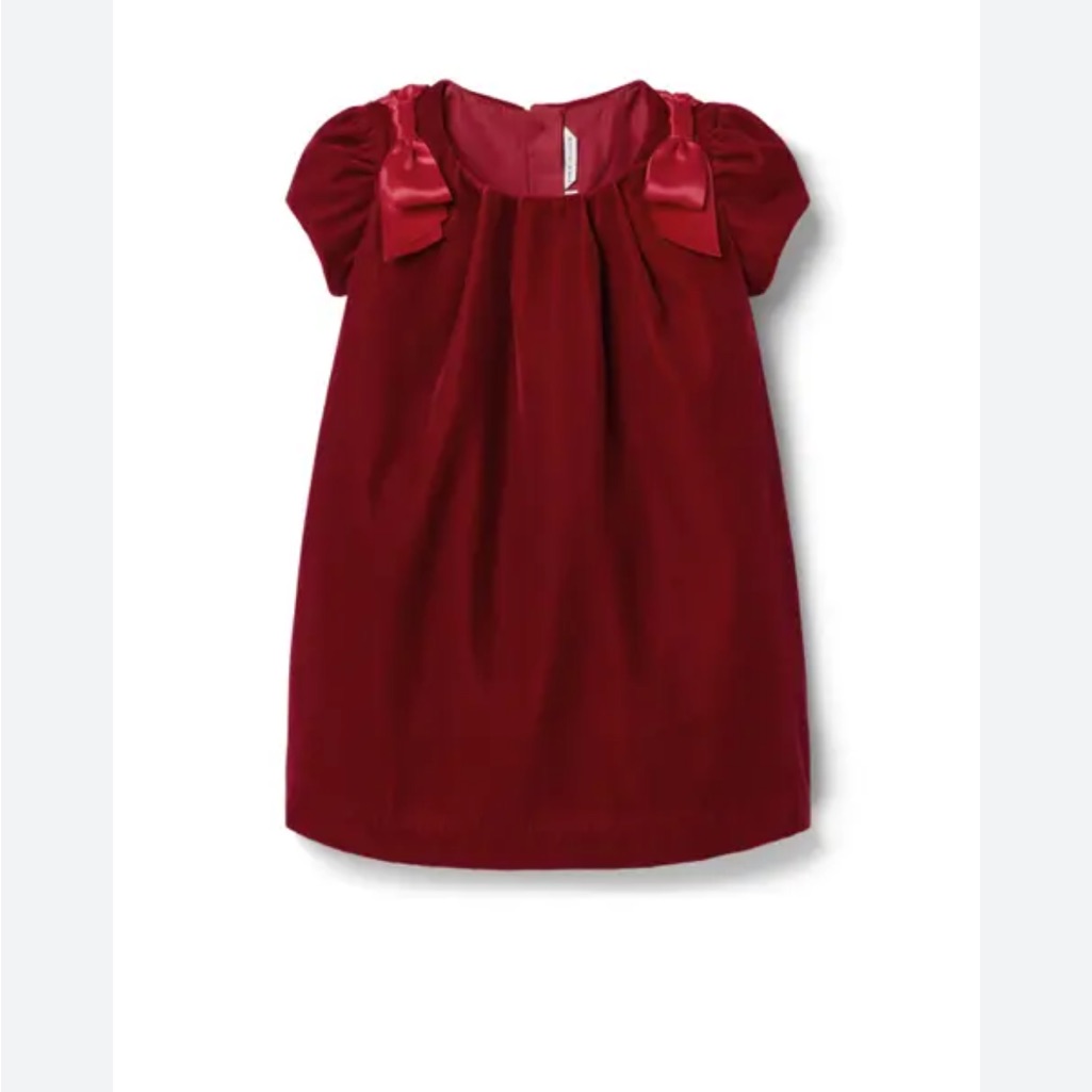 The Velvet Shoulder Bow Dress Size 2t